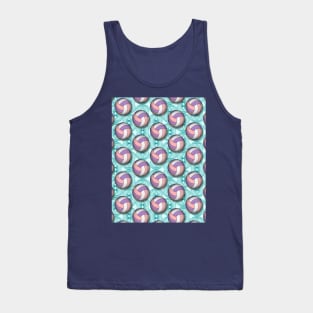 Volleyball Pattern On Geometric Background Tank Top